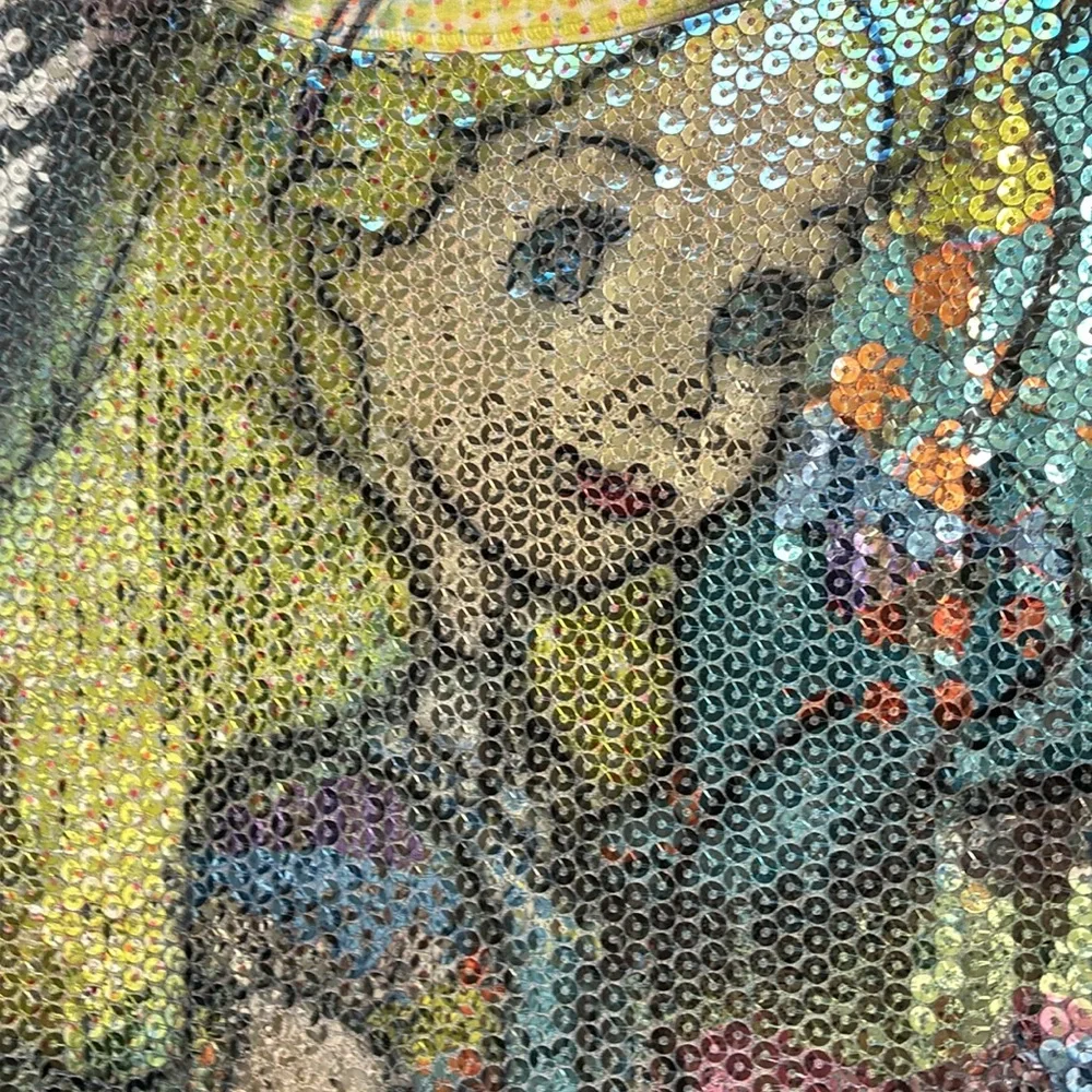 NWOT Disney “Alice in Wonderland” Sequin Graphic Tee - Picture 2 of 5